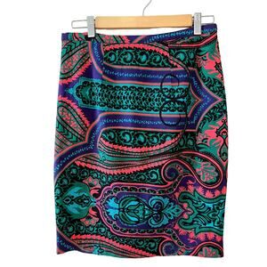 Tracy Reese bold colorful print pencil skirt